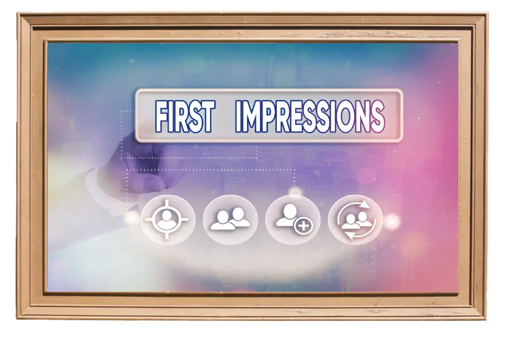 בחירה דיגיטלית עם הכיתוב first impression