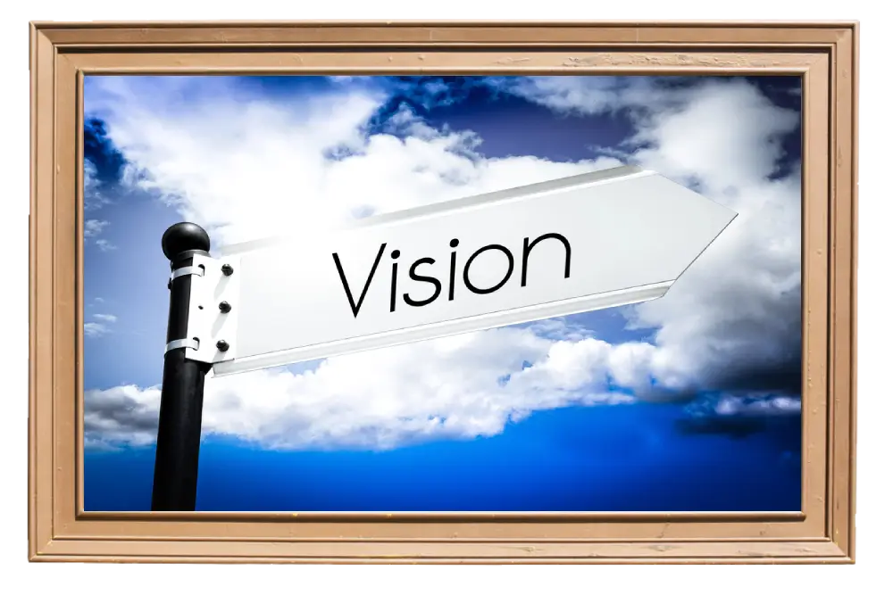 שלט עם הכיתוב vision